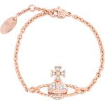 Bracelets à mailles de créateur Vivienne Westwood roses en cristal pour femme 