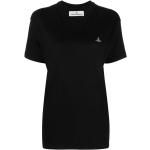T-shirts de créateur Vivienne Westwood noirs en jersey à motif animaux à manches courtes pour femme 