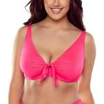 Hauts de bikini rose fluo 110D classiques pour femme 