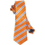Cravates de mariage orange à rayures Tailles uniques look fashion pour homme 