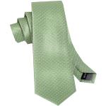 Cravates de mariage vert clair à pois en microfibre classiques pour homme 