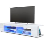 Meubles TV design blancs en verre 
