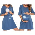 Chemises de nuit de grossesse bleu marine Taille M petite look fashion pour femme en promo 
