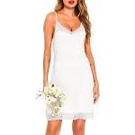 Fonds de robe blancs en dentelle Taille XXL look sexy pour femme 
