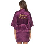 Peignoirs en satin violet foncé en satin Taille XL look fashion pour femme en promo 