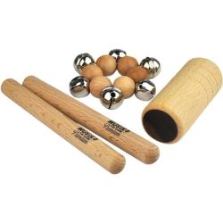 Voggenreiter Mini set de percussion, Instrument à percussion, Argent, Blanc