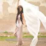 Voiles de danse orientale blancs look fashion pour femme 