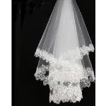 Voiles de mariée blanc d'ivoire à perles de mariée Taille XS look fashion pour femme 
