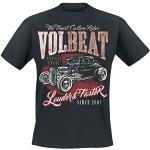 Volbeat Louder and Faster Homme T-Shirt Manches Courtes Noir XL 100% Coton Regular/Coupe Standard