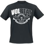 Volbeat Skullwing Ribbon Homme T-Shirt Manches Courtes Noir L 100% Coton Regular/Coupe Standard