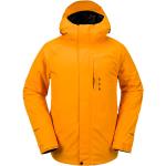 Blousons de snowboard orange en gore tex avec jupe pare-neige Taille M look fashion pour homme en promo 