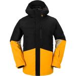 Vestes de ski Volcom dorées en lycra imperméables respirantes avec jupe pare-neige look fashion pour homme 