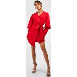 Robes Boohoo rouges à manches longues à manches longues Taille XL look casual pour femme en promo 