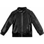 Blousons de moto noirs en cuir synthétique à clous look fashion pour garçon de la boutique en ligne Amazon.fr 
