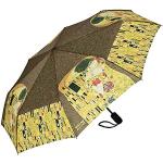VON LILIENFELD® Parapluie de Poche Ouverture et Fermeture Automatique Résistant au Vent Pliant Gustav Klimt : Le Baiser Automatique Légèrement Stable Arte