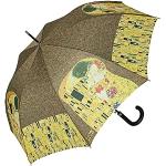 VON LILIENFELD® Parapluie Ouverture Automatique Résistant au Vent Canne Gustav Klimt : Le Baiser Grand Robuste Art