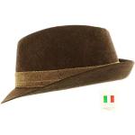 Chapeaux Fedora d'automne Votrechapeau marron en velours 55 cm look fashion pour homme 