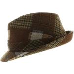 Chapeaux Fedora d'automne Votrechapeau marron patchwork 55 cm look fashion pour homme 