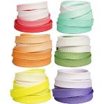 Lacets plats multicolores à motif tie-dye en lot de 6 look casual pour homme 