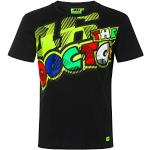 T-shirts noirs en polyester Valentino Rossi Taille M pour homme 