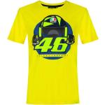 T-shirts VR46 jaunes en coton à motif moto à manches courtes MotoGP à manches courtes pour homme 