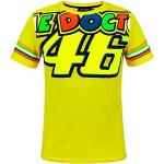 T-shirts VR46 jaunes à rayures en coton à manches courtes MotoGP lavable en machine à manches courtes Taille S look fashion pour homme 