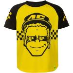 T-shirts à manches courtes VR46 jaunes à motif moto enfant Valentino Rossi 