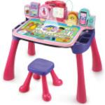 VTech, Chaises pour enfant, Bureau magique rose 5 en 1 (Table des enfants)