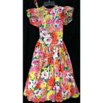 Robes à manches courtes multicolores à fleurs à volants à motif papillons Taille 12 ans pour fille de la boutique en ligne Etsy.com 
