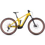 Vélos électriques Cube Stereo Hybrid jaunes en carbone 18 pouces en promo 