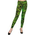 Leggings imprimés Widmann vert fluo à effet tigré à motif tigres Taille M look fashion 