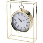 Horloges de bureau Wadiga dorées en métal 