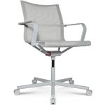 Chaises design Wagner blanches en aluminium avec accoudoirs 