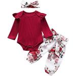 Pyjamas noël rouges à motif lapins Taille naissance look fashion pour fille de la boutique en ligne Amazon.fr 