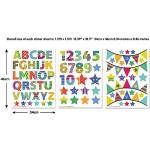 Walltastic 44920 Autocollants muraux Motif Apprends l’Alphabet Vinyle Multicolore 37 x 4,5 x 7 cm