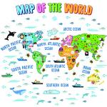 Autocollants Walplus imprimé carte du monde 