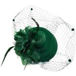 Chapeaux de mariage verts en dentelle look fashion 