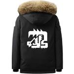 WANHONGYUE Anime Monster Hunter Parka à Capuche Veste Manteau Adulte Cosplay Hiver Chaud Sweat-Shirt Jacket Blouson Noir/2 M