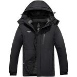 Vestes de ski noires imperméables coupe-vents à capuche Taille S look fashion pour homme en promo 