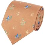 Cravates de mariage orange à fleurs Taille L rétro pour homme 
