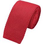 Cravates de mariage rouge foncé rétro pour homme 