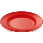 Assiettes plates rouges diamètre 20 cm 