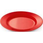 Assiettes plates rouges diamètre 23 cm 
