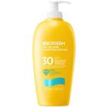 Crèmes solaires Biotherm indice 30 d'origine française pour tous types de peaux texture lait 