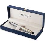 Waterman Expert stylo plume - acier inoxydable avec attributs dorés à l'or fin 23 k - plume moyenne - coffret cadeau