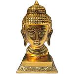 Statuettes indiennes dorées en aluminium à motif Bouddha 