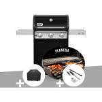 Barbecue à gaz Weber Spirit E-315 mix gril et plancha + Housse + Kit 3 ustensiles