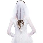Voiles de mariée blanc d'ivoire en fibre synthétique à strass de mariée Tailles uniques look fashion pour femme 