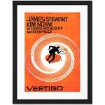 Wee Blue Coo Film Vertigo 1958 Saul Bass James Stewart Hitchcock Large Art Print Poster Wall Decor 18x24 inch Supplied Ready to Hang with Included Mount Brackets Grand Art Affiche Mur Déco