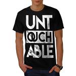 Wellcoda Intouchable Texte Slogan Homme T-Shirt Divertente T-Shirt imprimé avec Design Graphique